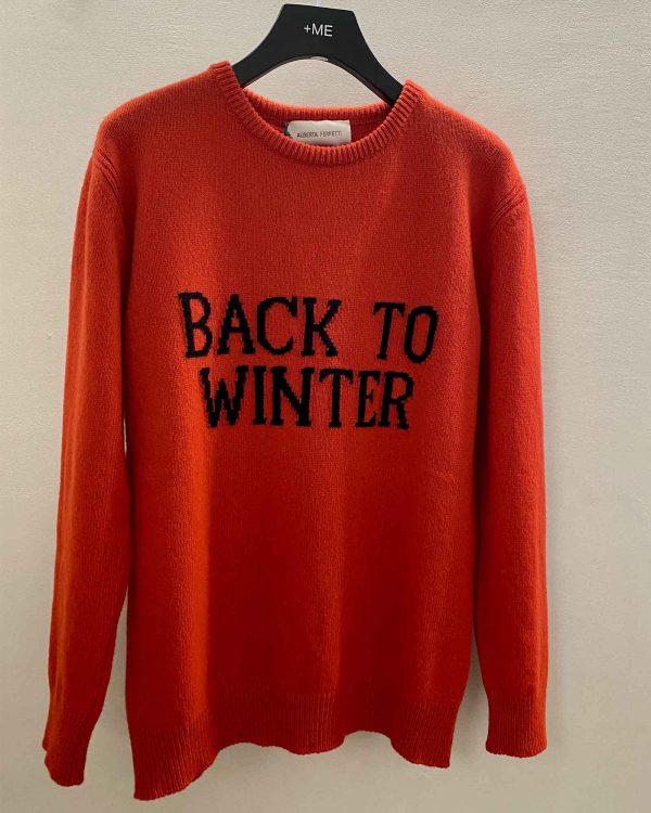 Maglione Over Back to Winter Rosso